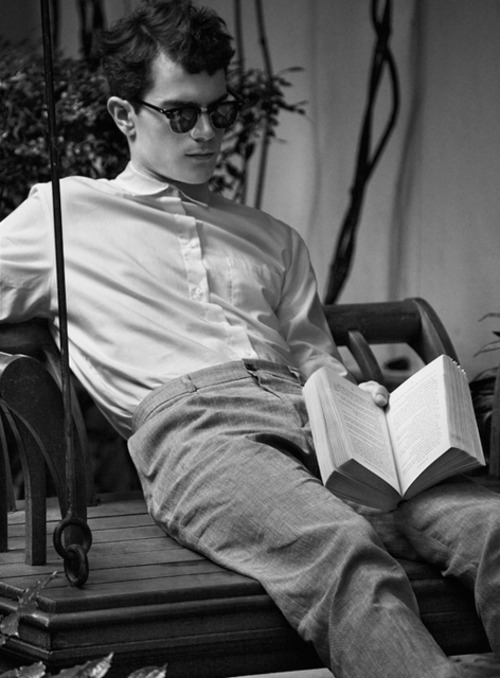 Hot Guys Reading and Wearing Glasses