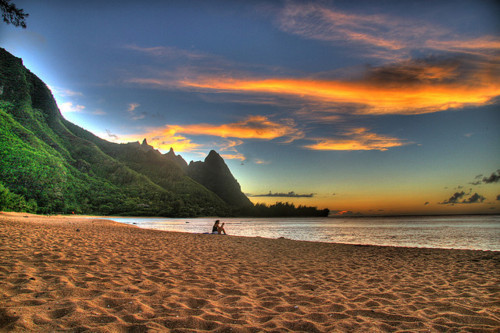 Pastel Sunset, Tunnels Beach, Hawaii photo via myeyekandi