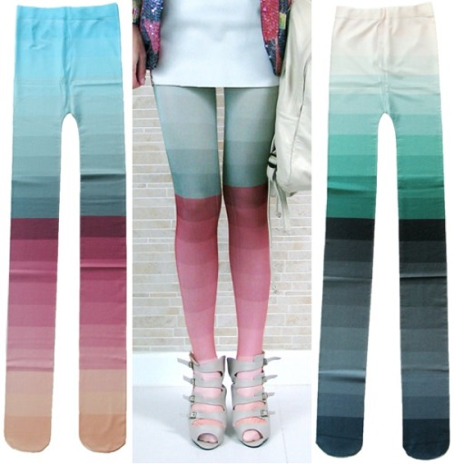 crookedtooth: ombre tights 