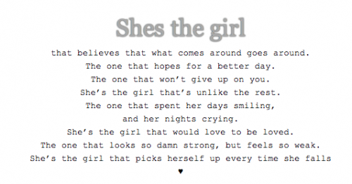 she's the girl | Tumblr