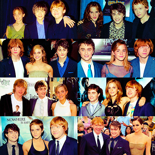 - HP Trio @ U.S Premiere of Harry Potter movies (L.A &amp; New York) [2001-2011]
