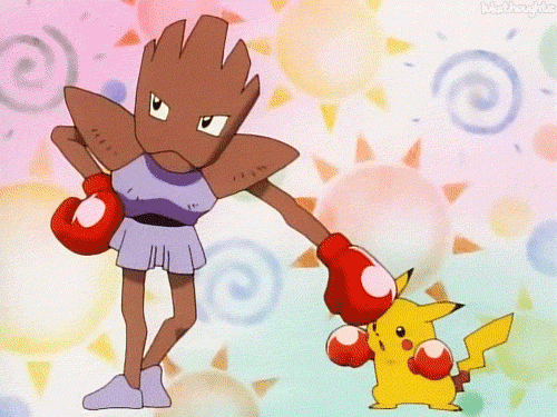 the punchy pokemon hitmonchan gif | WiffleGif