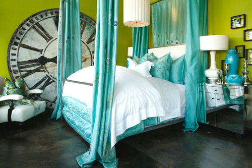 Tiffany blue inspired bedroom