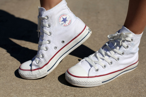 converse bianche tumblr amore