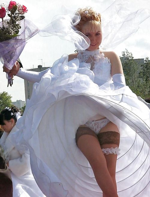 Upskirt Wedding Dress 91