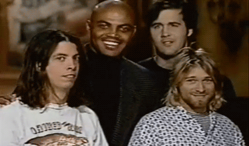 americanwidow: whokilledkurt: oh my god THIS IS THE BEST NIRVANA GIF EVER JUST LOOK AT DAVE OH MY GOD THEY’RE ALL SO UNCOMFORTABLE 