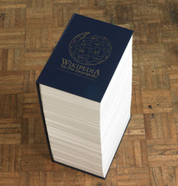 Wikipedia as a Printed Book – Seriously!