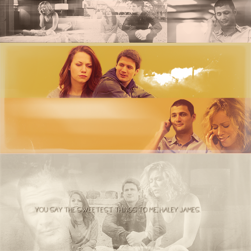 kissyoulater: Nathan &amp; Haley ❥ Sweetest Things 7.21; “Whatever.”“You say the sweetest things to me, Haley James.”9.01; “Haley: I sleep better knwoing that your side of the bed is closer to the door so if somebody breaks in they’re probably gonna get you first then i can run, okay.”“You say the sweetest things to me Haley James.” 