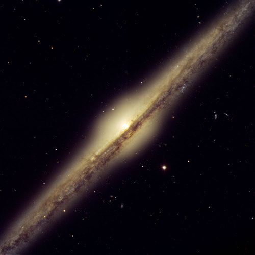 Needle Galaxy-NGC 4565 First spotted in 1785 by Uranus&#8217; discoverer, Sir William Herschel (1738-1822), this is one of the most famous example of an edge-on spiral galaxy. 