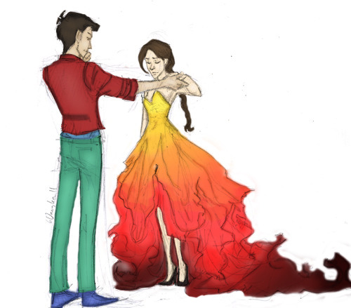 a-t-e-n-a: Cinna and Katniss Drawing by burdge - Painted by a-t-e-n-a 