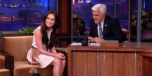  Megan Fox being her adorable self on Jay Leno! 