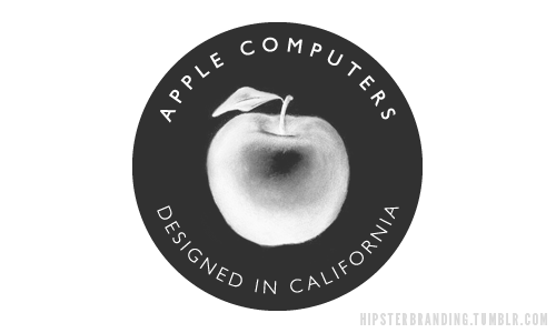 logo Apple estilo hipster