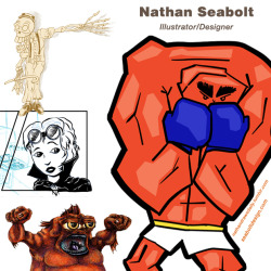 Nathan Seabolt I am a multimedia Illustrator/Designer, lately working in digital and traditional drawing and painting. I am inspired by classic comic books, Pop art, Expressionism and painterly collage-as well as anything particularly cool. I make comic books and single illustrations for fun and profit, and I most enjoy using a humorous viewpoint to skew the ordinary and just maybe show people something they may not have thought of before.You can see what I&#8217;m up to on a daily basis at&#160;:http://nathandrawsdaily.tumblr.comThanks for reading to the bottom!