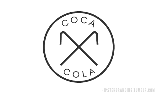 logo Coca Cola estilo hipster