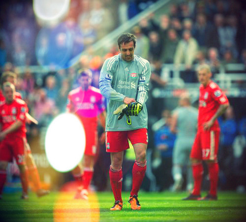jose enrique first taste to be a goalkeeper.