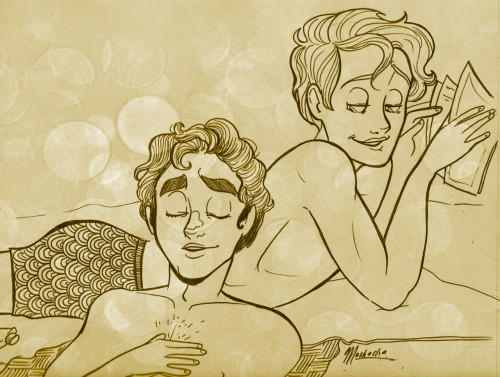 Another summery Klaine doodle. :) Yuppers.