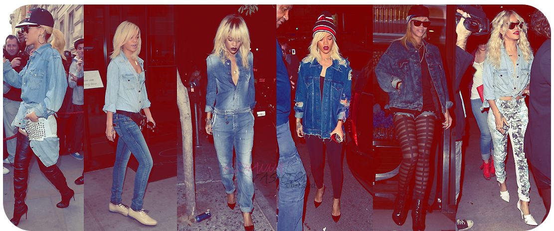 Varieties of denim outfits Rihanna has been seen in over the last few months&#8230;