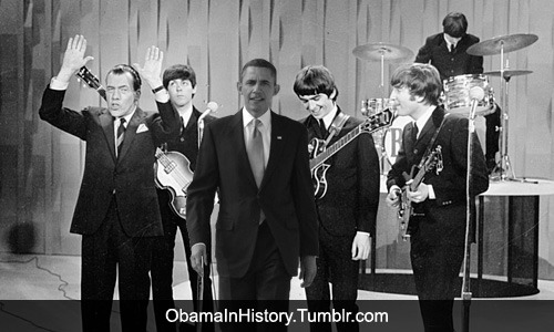 Obama With The Beatles On The Ed Sullivan Show