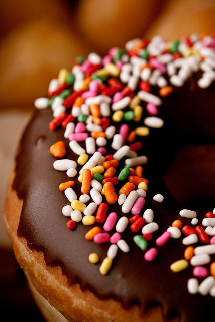 in-my-mouth: Chocolate Sprinkled Donuts