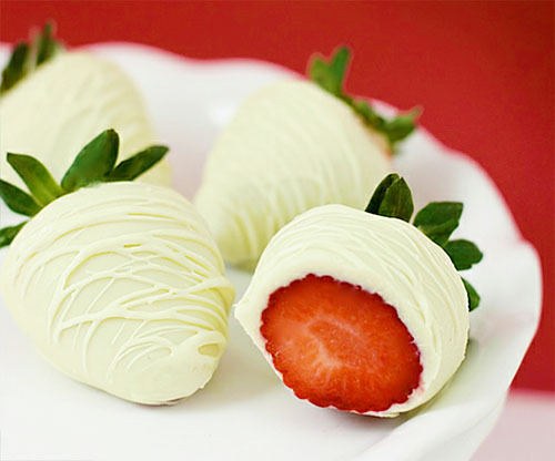  White Chocolate Covered Strawberries 