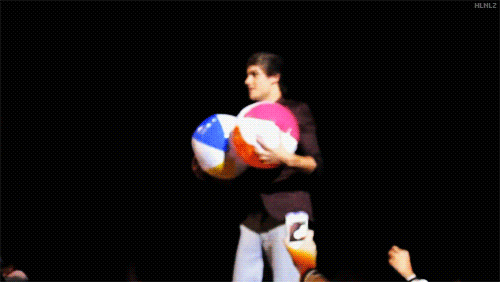  Liam with his beach balls boobs x 