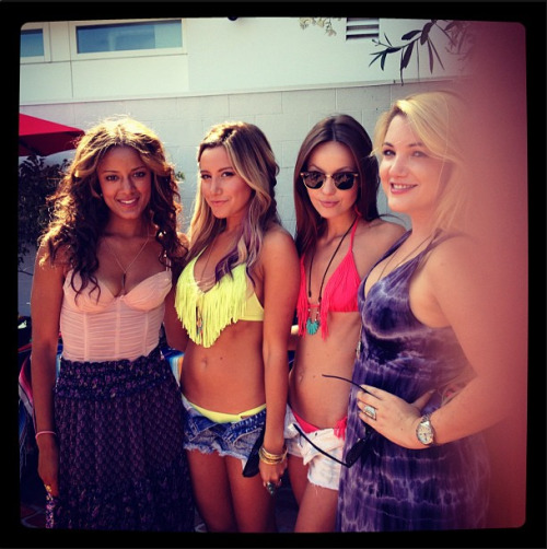 loveforfashion: I love Ashley Tisdale’s bathing suit top. (You can purchase it here) I still can’t believe she is 27 years old. 