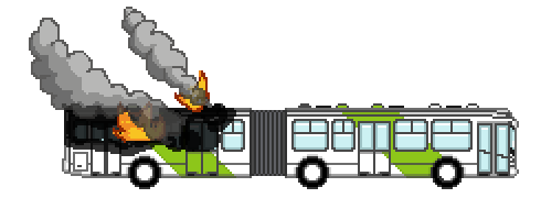 Ônibus pegando fogo em Curitiba