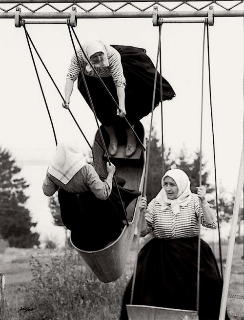 Swinging grannies, Slovakia, 1966From &#8220;Poetry of Totalitarian Regime&#8221;, PragueAlso