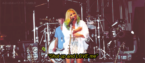 a-c-i-d-k-i-t-t-y :Demi at her Camden, NJ show talking about her song Shut Up And Love Me. 