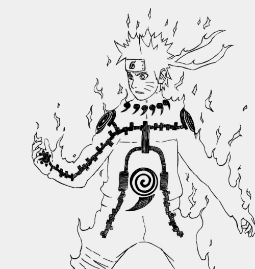 naruto nine tailed fox coloring pages - photo #10