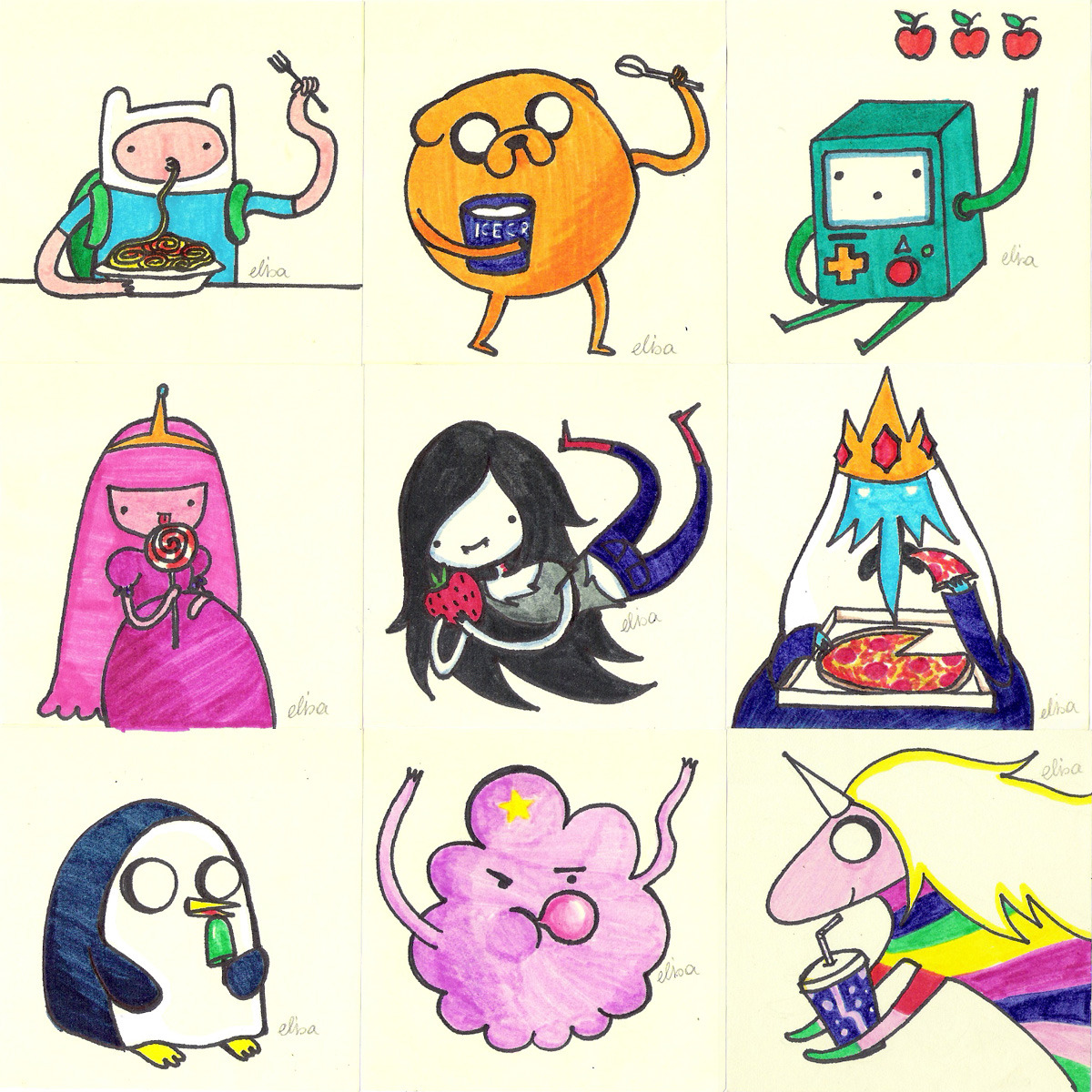 Adventure Time Post-it Project. More on my blog (: