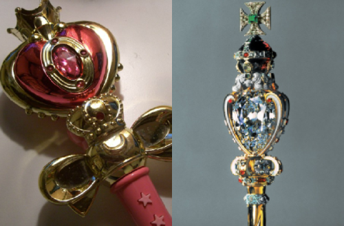 セーラームーンの武器がイギリス王室の杖をモチーフにしてると聞いたので調べてみたら本当に似てた。イギリス王室の杖かっけーーー&#8230; on Twitpic