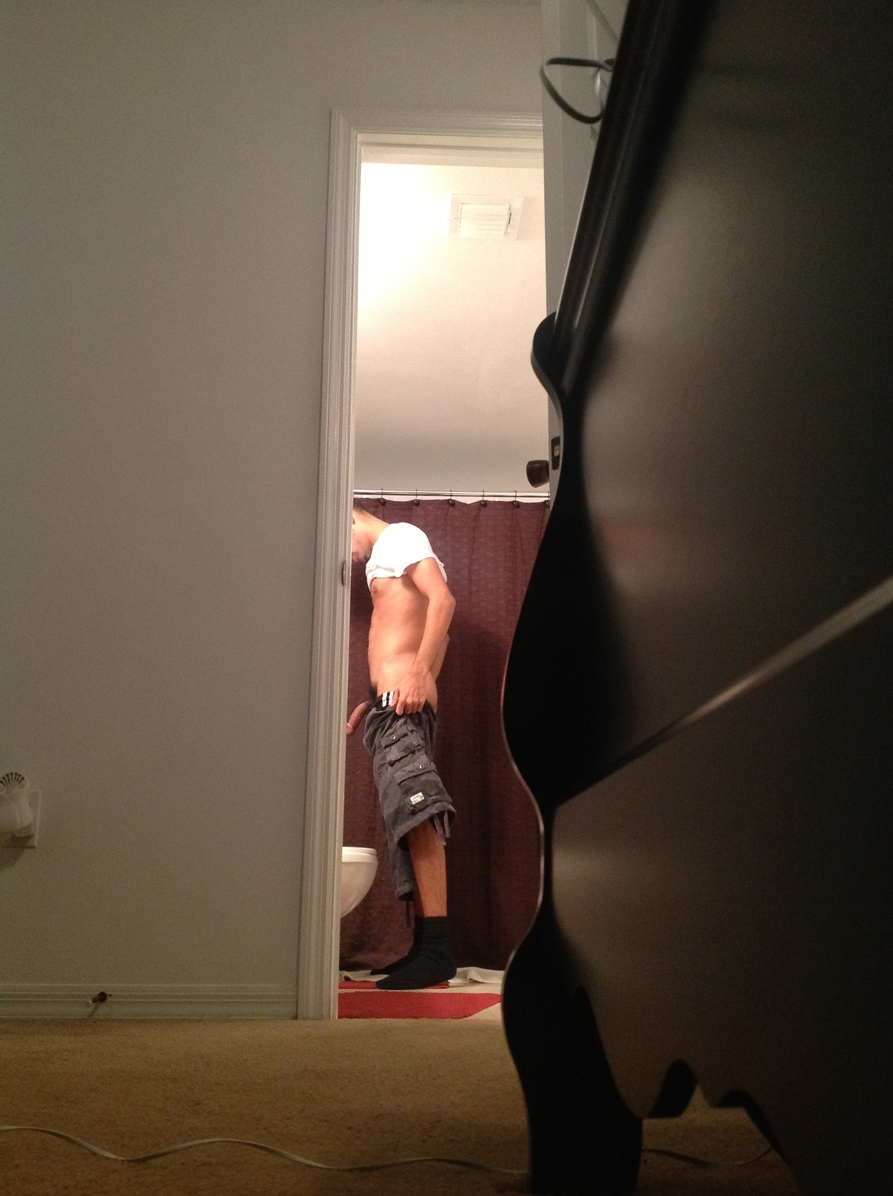Spying on a naked roomie