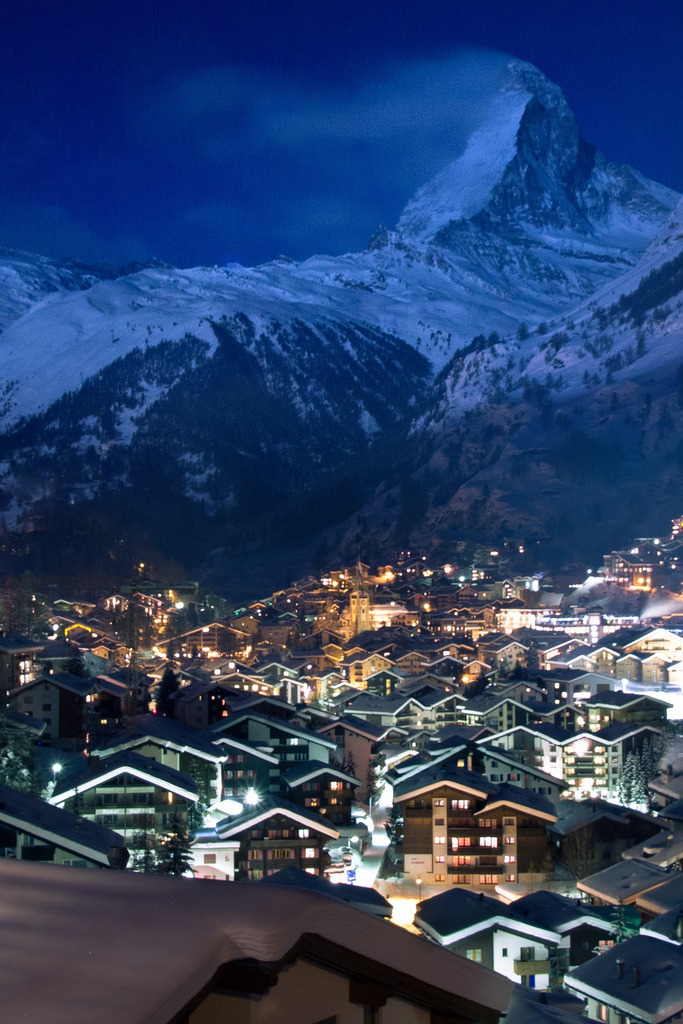 Sin City Zermatt Switzerland By Night (by Maria_Sweden) 