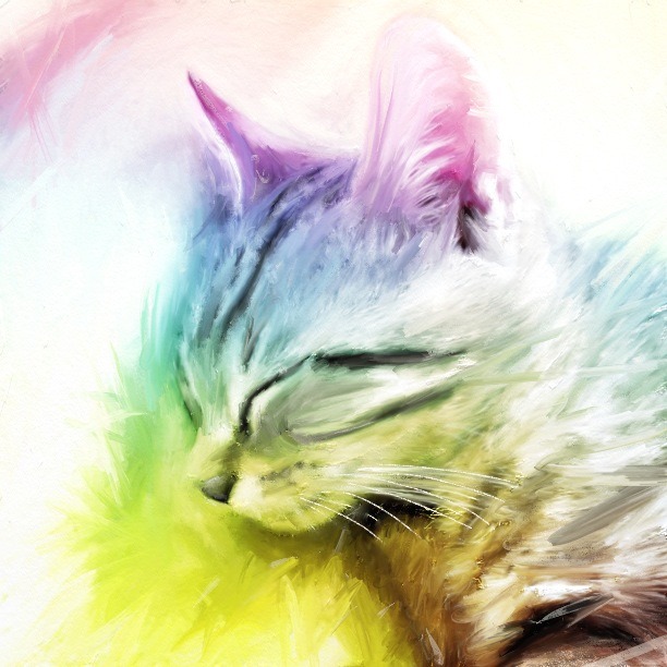 Catcolor, réalisé sur iPad avec ArtRage&#8230;