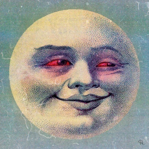 Illustration drugs moon red eyes sinlikesatan •