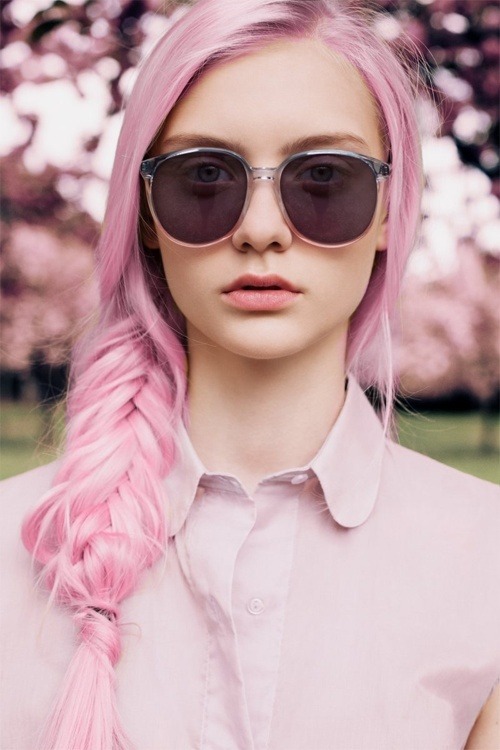 Tumblr Girls with Pastel Pink Hair