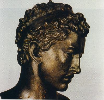 This is Juba II, king of Mauretania though he was from Numidia. After his father was defeated by Julius Caesar, he moved to Rome and immersed himself so thoroughly in his studies that he wrote several bestselling travel books, as well as some historical works. He&#8217;s credited with discovering and naming the Canary Islands. As Octavian&#8217;s right-hand man and BFF, Juba was allowed to rule Mauretania with another prisoner of war, Cleopatra Selene, daughter of Cleopatra, in what is believed to be a true love match. Notable for his prolific writing, patronage of the arts, and excellent ruling of Mauretania, Juba was a smart man with a great head of hair and a fantastic profile.